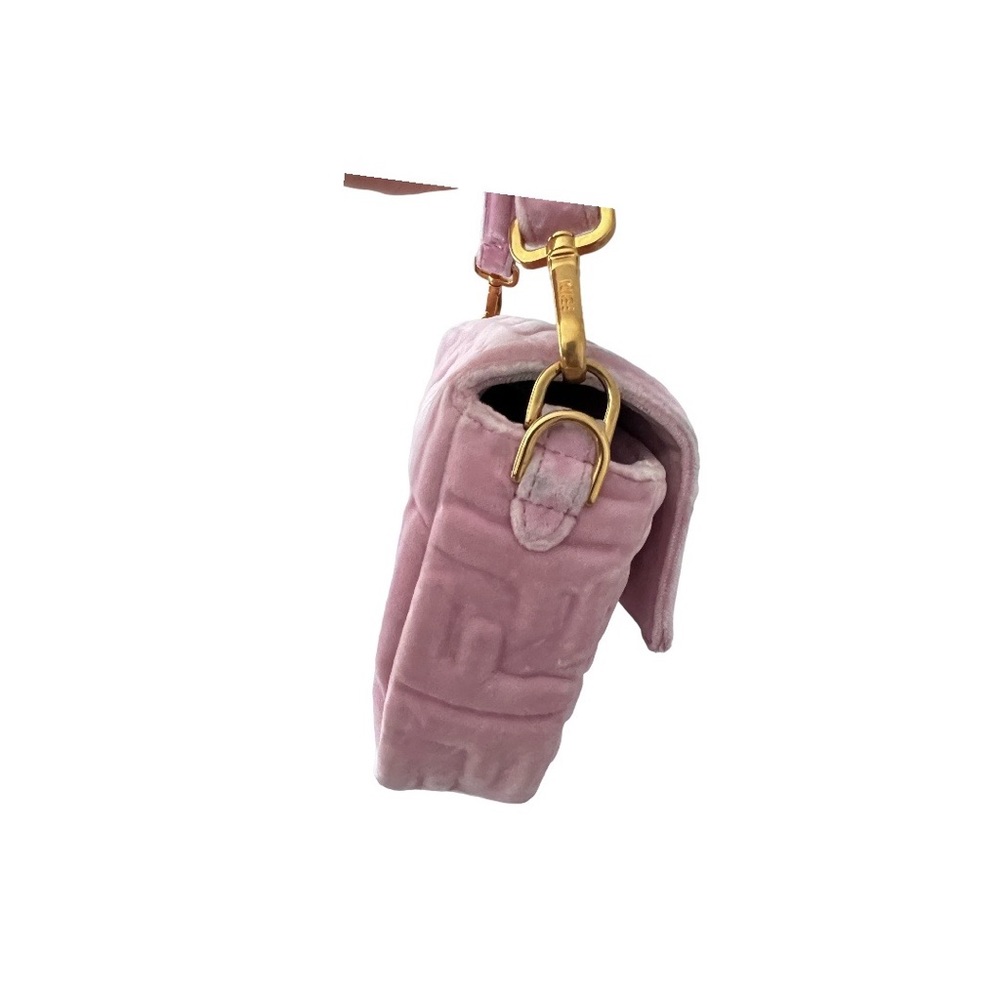 FENDI velvet embossed FF Rosa baguette - Picture 6 of 7